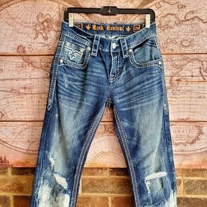 Rock Revival Men's Straight Blue Jeans 28x32